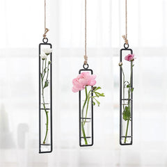 Hanging Iron Propagation Terrarium Vases