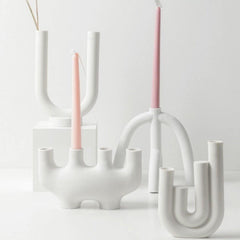 Scandi Curves Taper Candle Holders