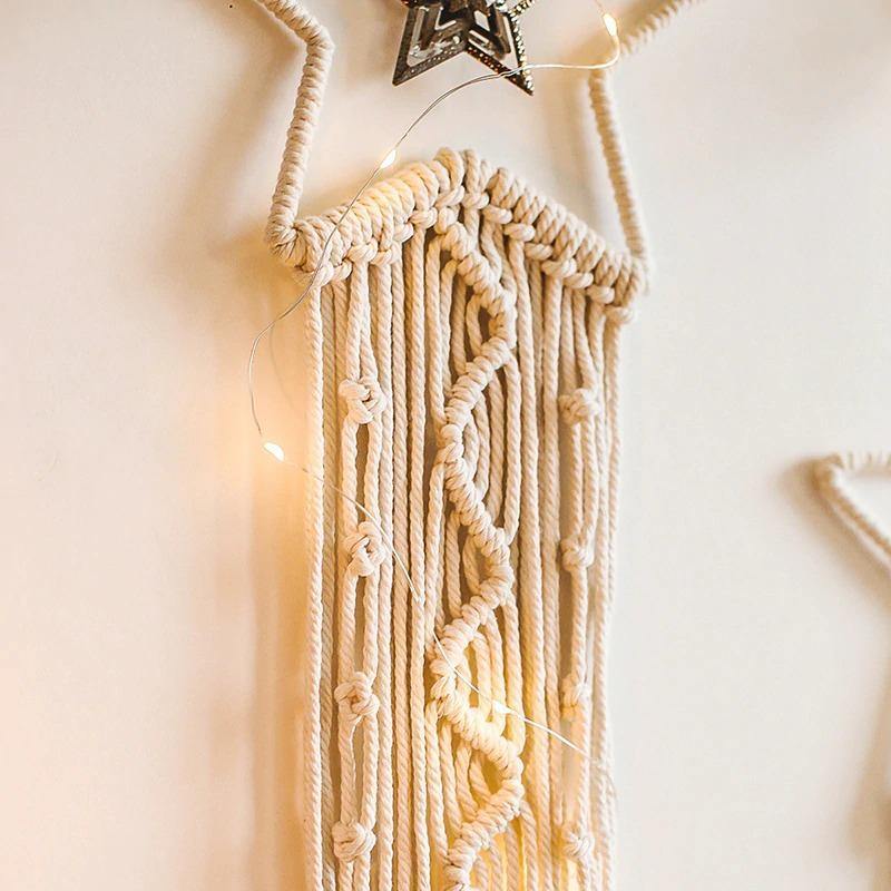 Night Sky Macrame Dreamcatcher Hanging Tapestry