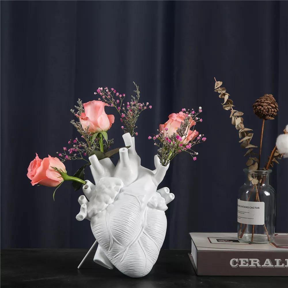 Anatomical Heart Ceramic Vase