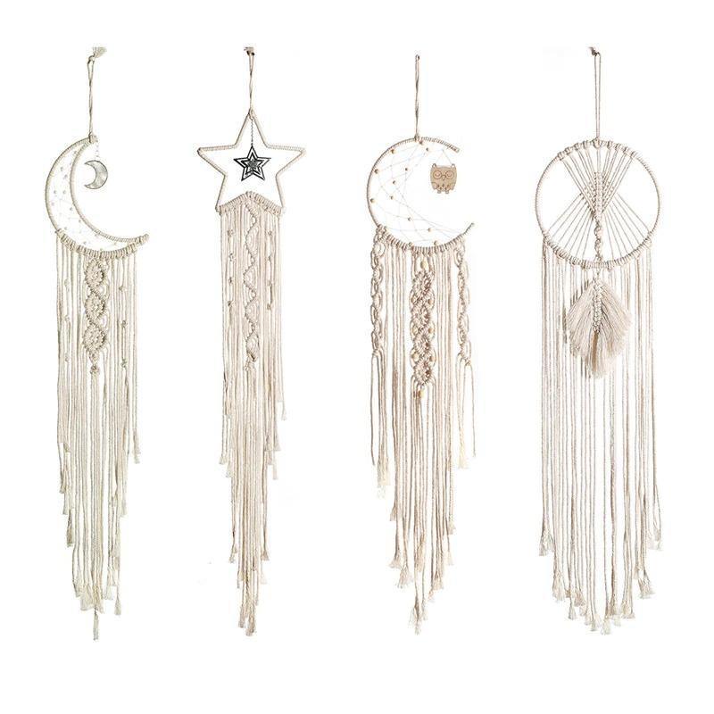 Night Sky Macrame Dreamcatcher Hanging Tapestry