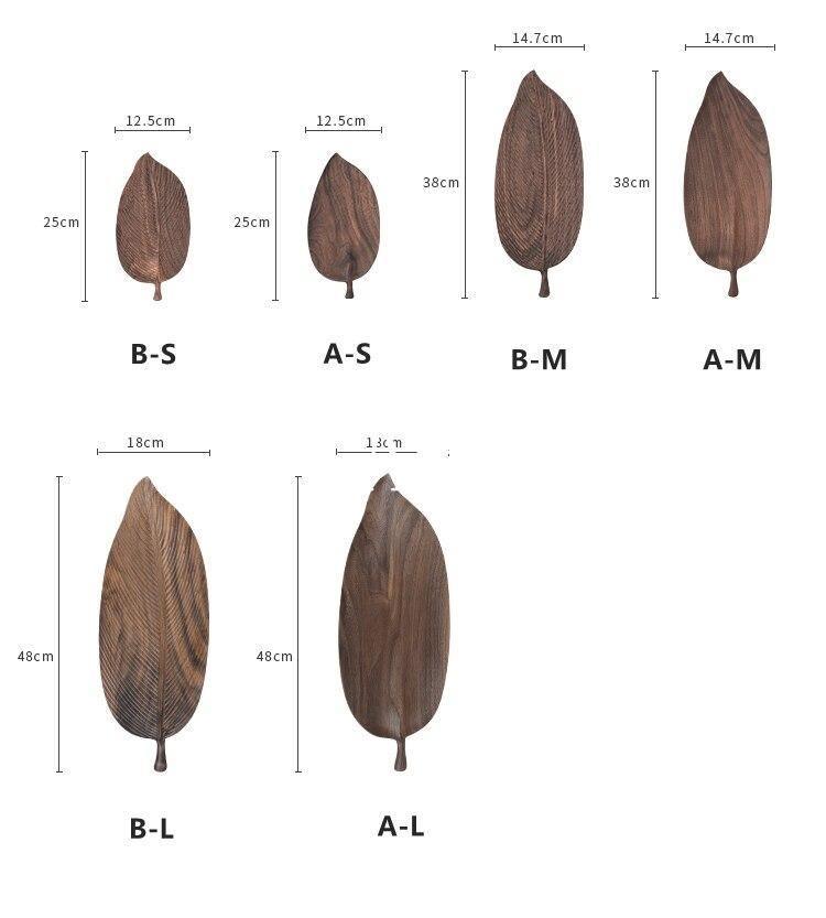 Wooden Leaf Serving Trays