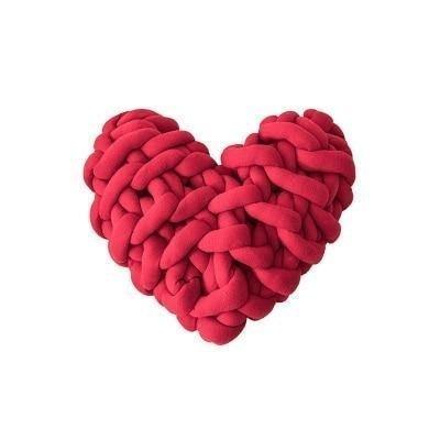 Valentine Heart Chunky Knot Throw Pillow Cushion