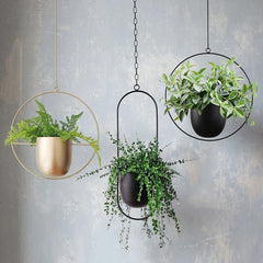 Halo Metal Hanging Planter