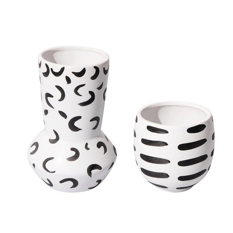 Abstract Spots Ceramic Vases