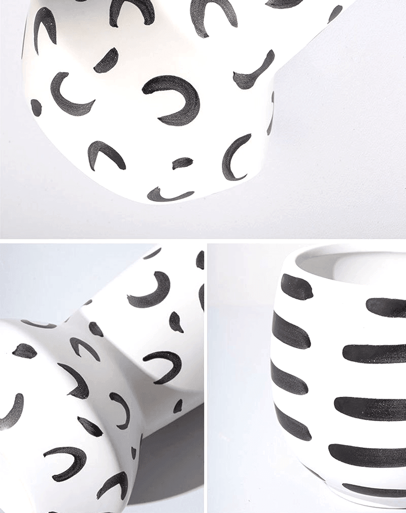 Abstract Spots Ceramic Vases