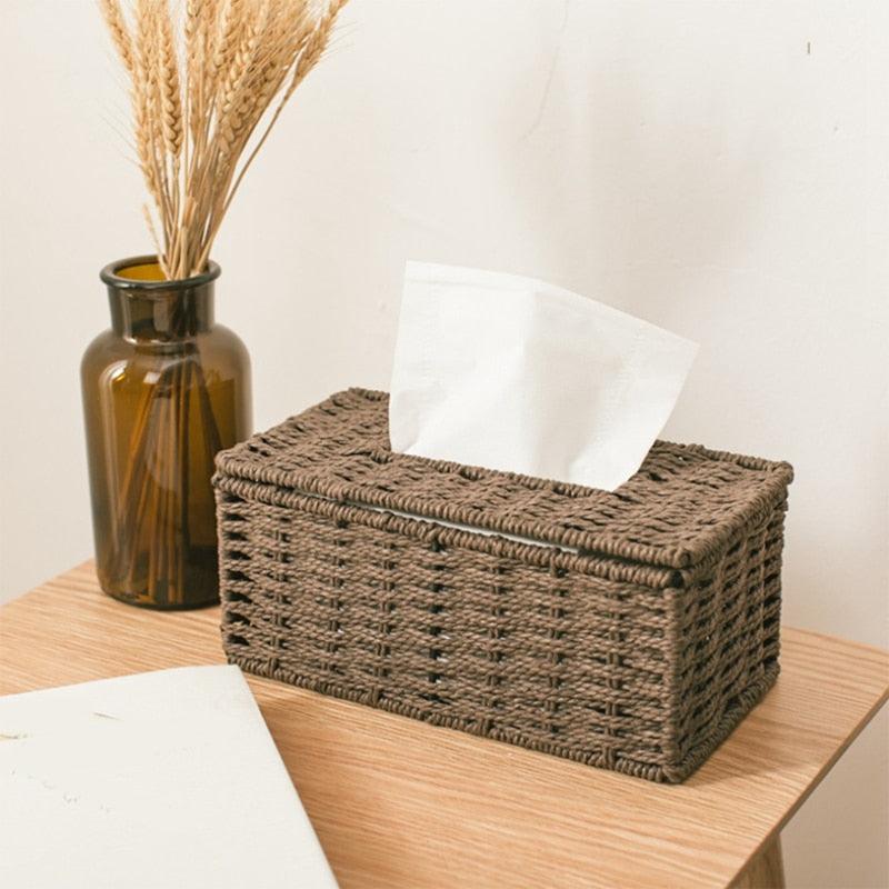 Rattan Tissue Box