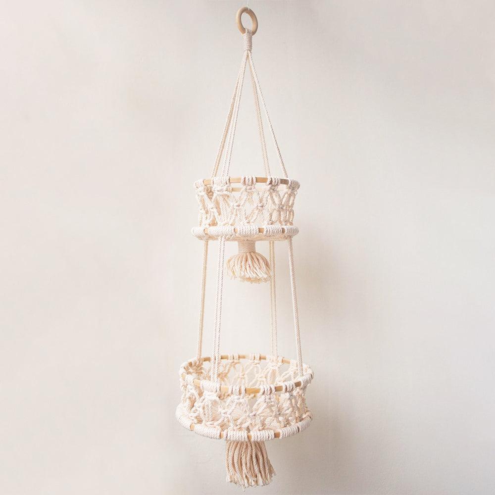 Mae Tiered Macrame Hanging Basket